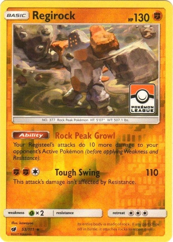 Regirock 53 111 Pokemon League (053/111) [PR]