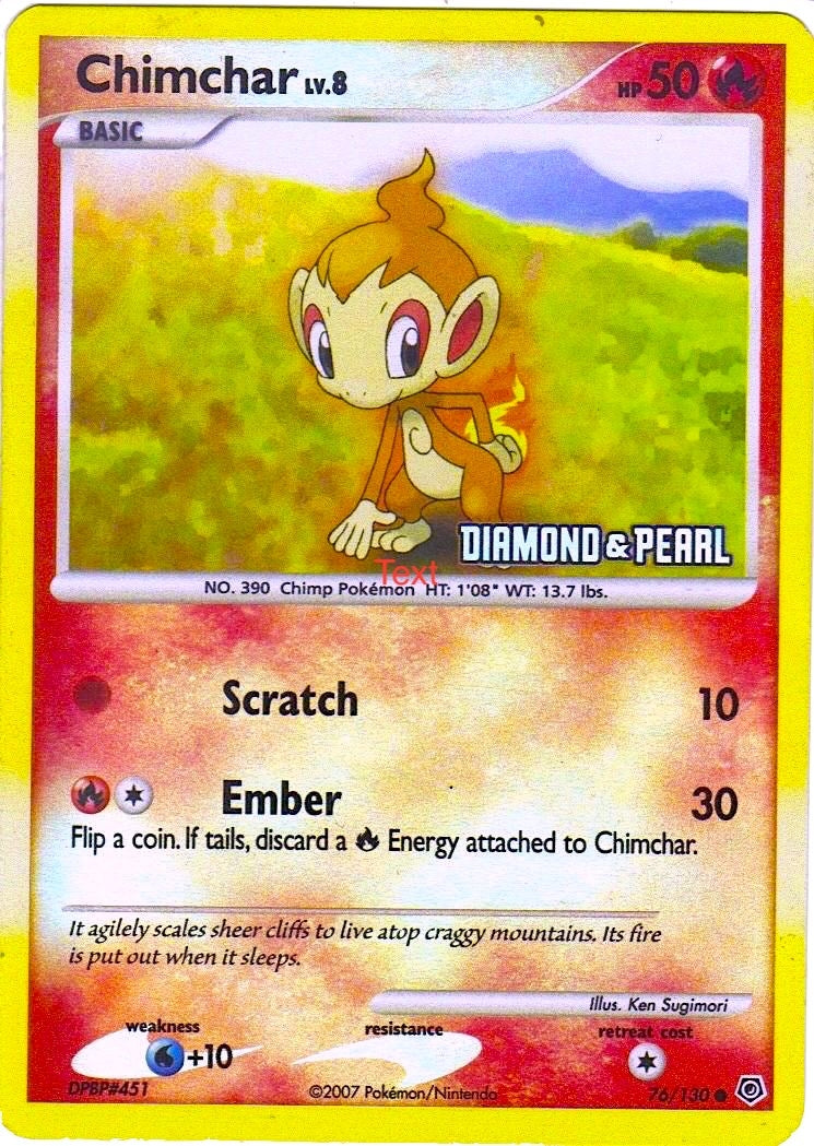 Chimchar 76 130 Diamond and Pearl (076/130) [BKP]