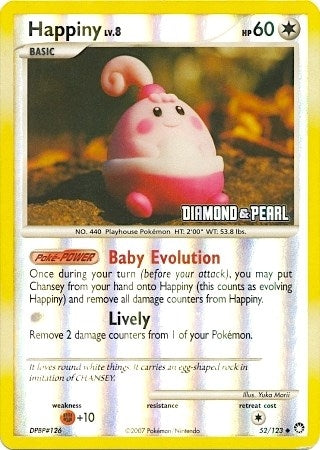 Happiny 52 123 Diamond and Pearl (052/123) [BKP]