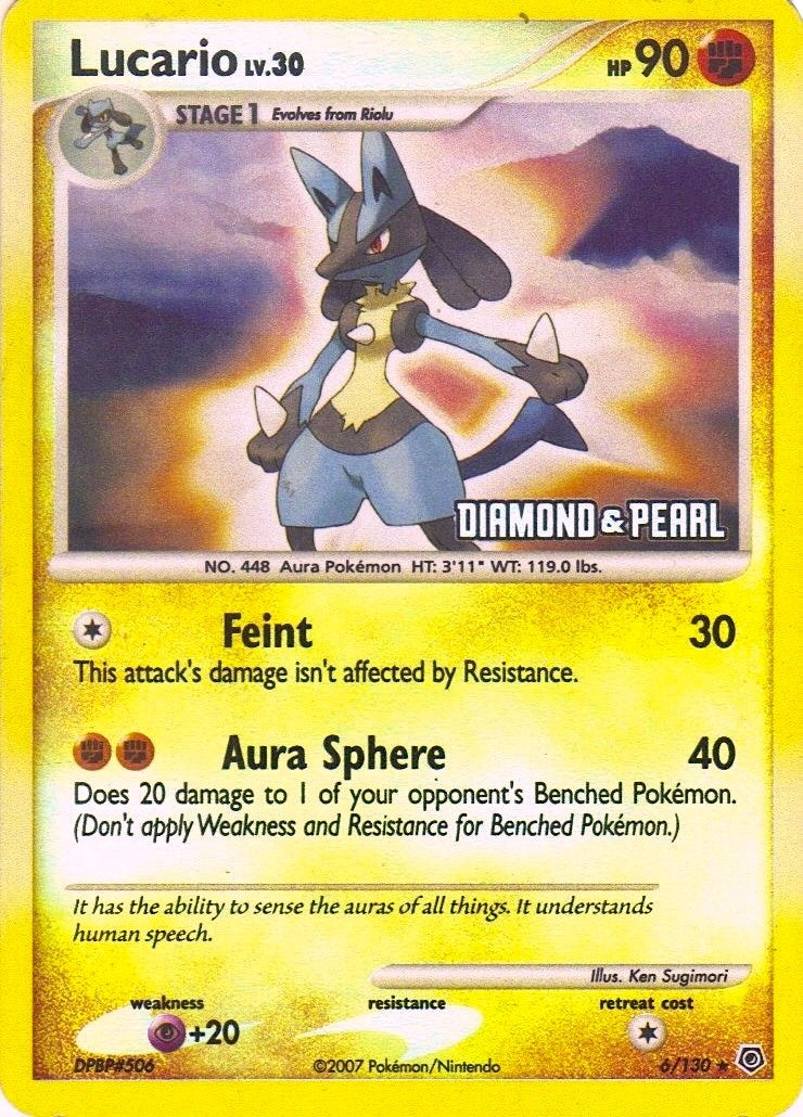 Lucario 6 130 Diamond and Pearl (006/130) [BKP]