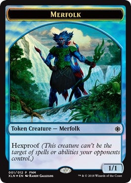Merfolk // Treasure Double-Sided Token [Friday Night Magic 2018]