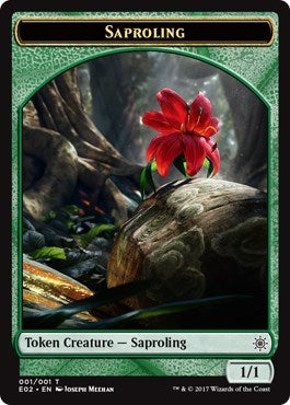 Saproling Treasure 007 Double sided Token (1) [E02]