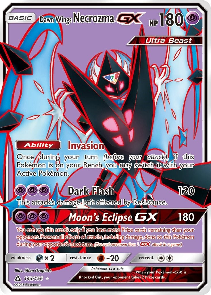 Dawn Wings Necrozma GX Full Art (143/156) [SM05]