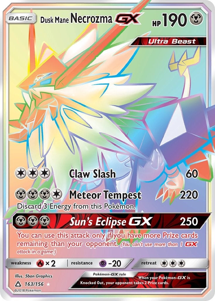 Dusk Mane Necrozma GX Secret Rare (163/156) [SM05]
