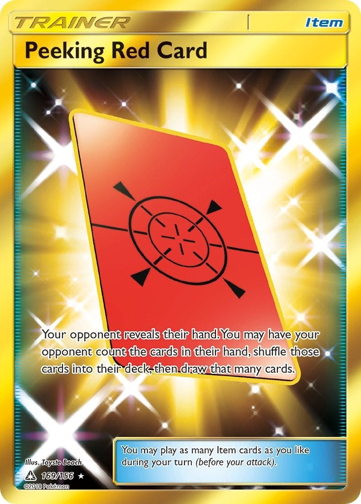 Peeking Red Card Secret Rare (169/156) [SM05]