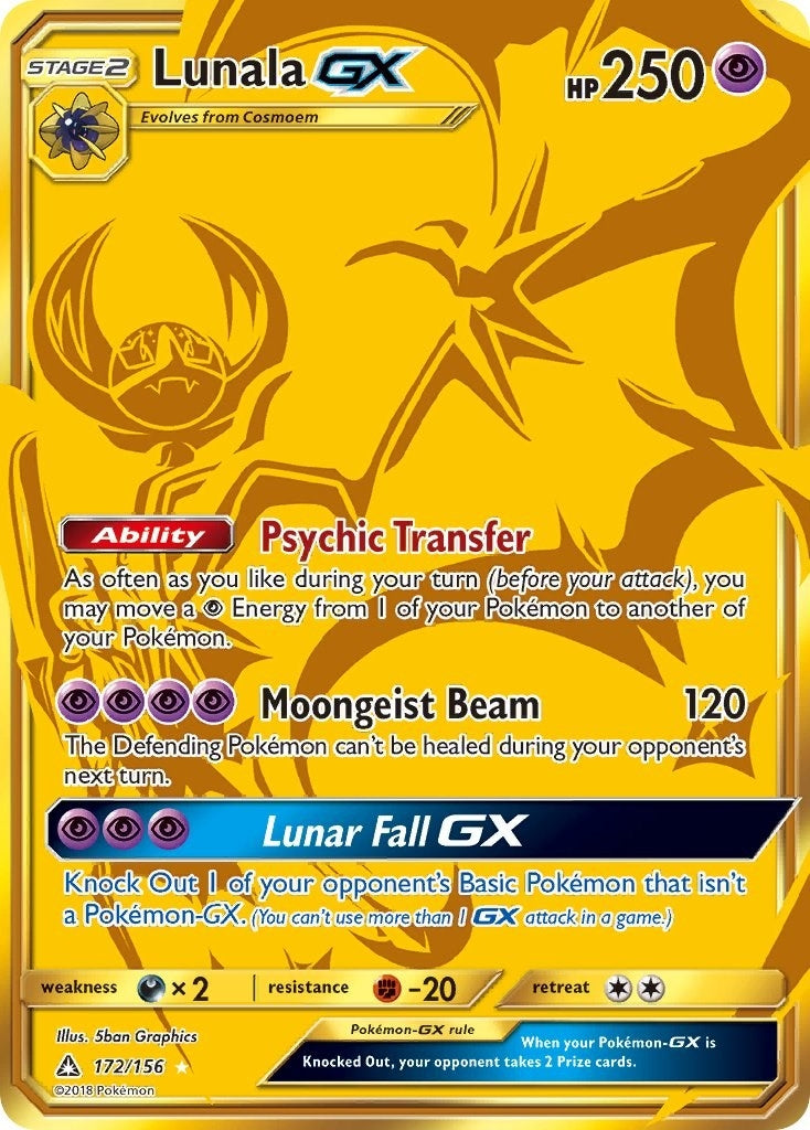 Lunala GX Secret Rare (172/156) [SM05]