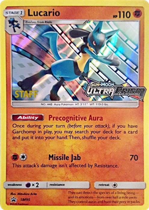 Lucario SM95 Prerelease Staff (SM95) [SMP]