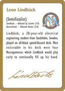 1996 Leon Lindback Biography Card [WCD]