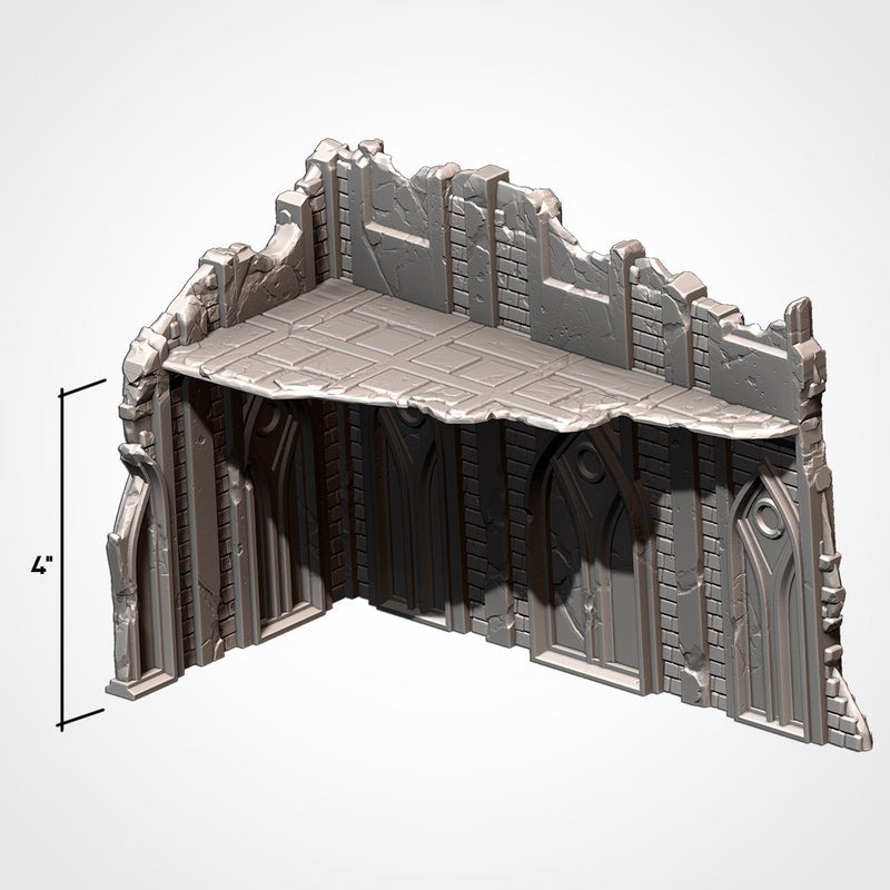 City Classic Ruins GW 10th 3D printed terrain view 15