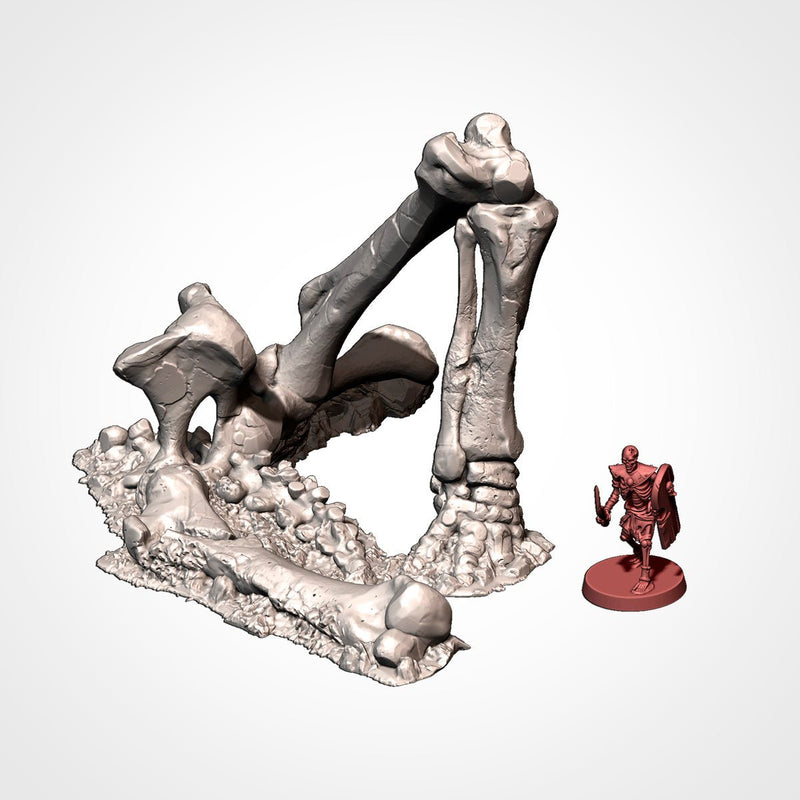 Dead Giant Mammoths 3D printed terrain view 15
