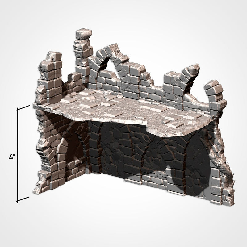 Abandoned Ruins GW 10th 3D printed terrain view 15