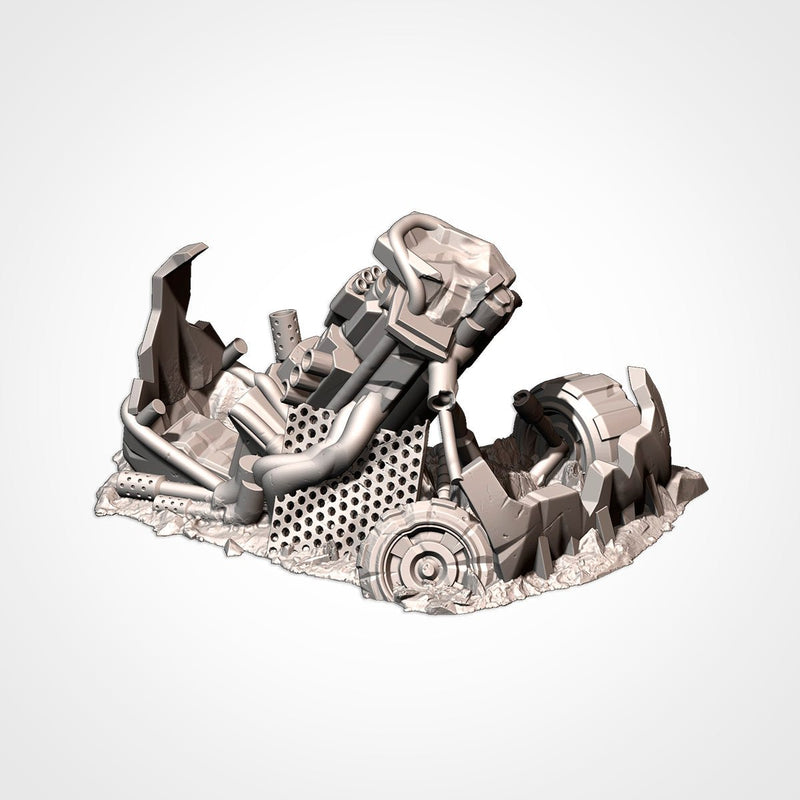 Orc Buggies Destroyed 3D printed terrain view 15