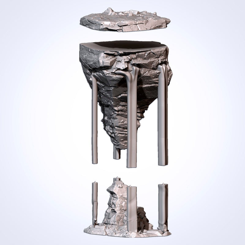 Floating Rocks 3D printed terrain view 15