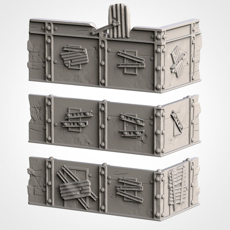Post-Apocalyptic Ruins WTC Set 01 3D printed terrain view 15