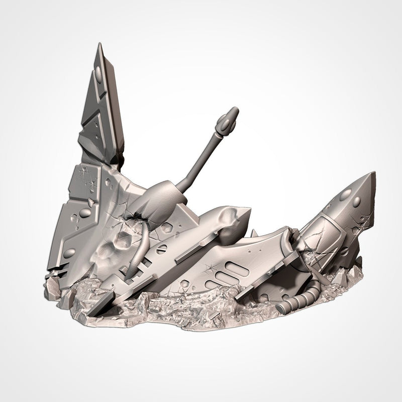 Xenos Crashed Ships 3D printed terrain view 15
