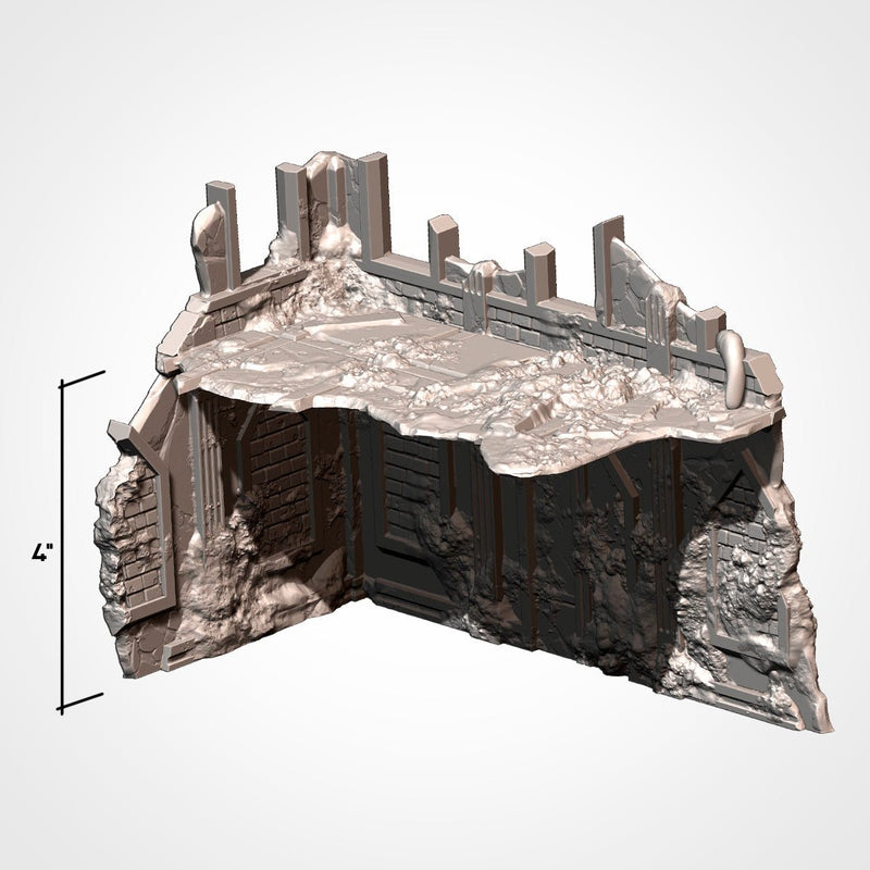 Infected Ruins GW 10th 3D printed terrain view 15