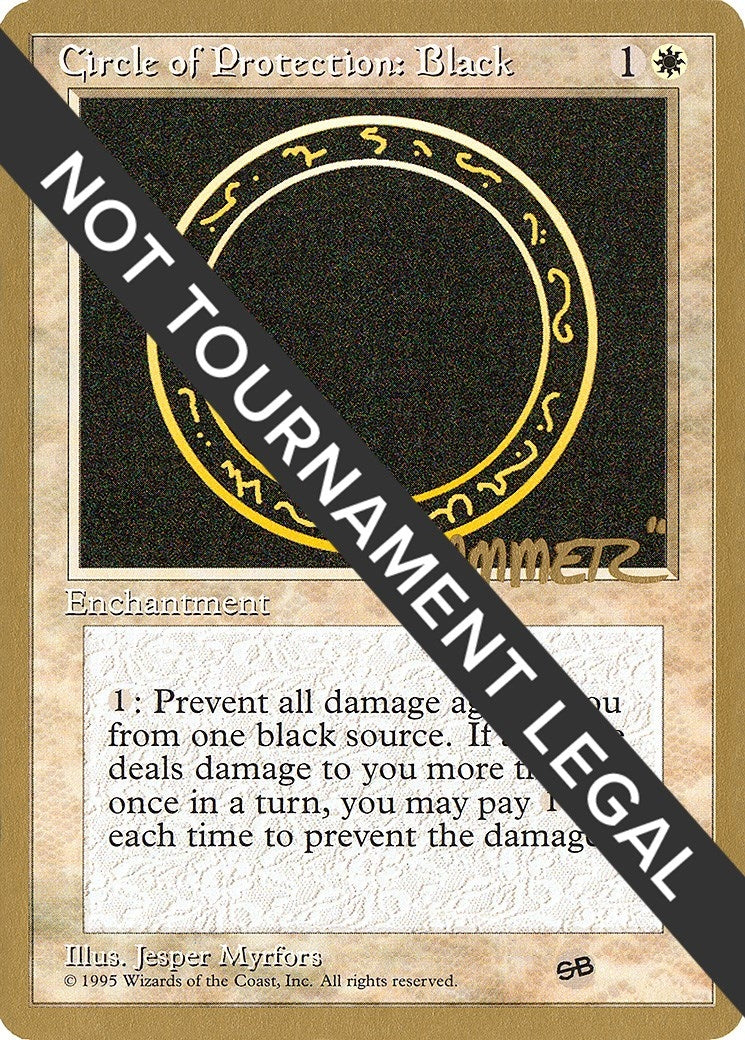 Circle of Protection: Black (Shawn "Hammer" Regnier) (SB) [Pro Tour Collector Set]