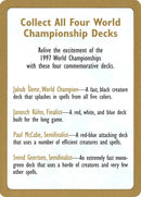 1997 World Championship Advertisement Card [WCD]