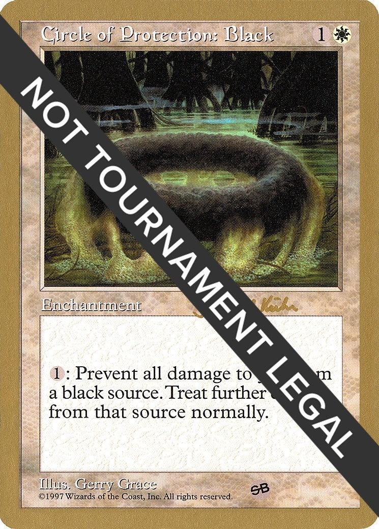 Circle of Protection: Black (Janosch Kuhn) (SB) [World Championship Decks 1997]