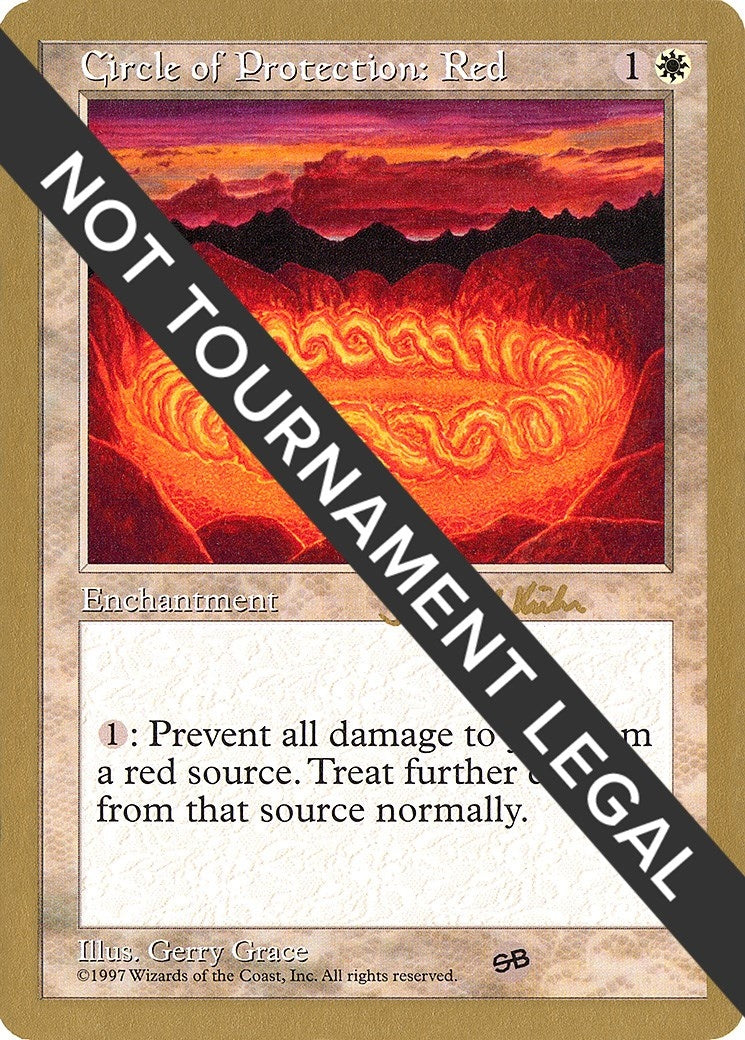 Circle of Protection: Red (Janosch Kuhn) (SB) [World Championship Decks 1997]