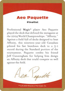 2004 Aeo Paquette Biography Card [WCD]