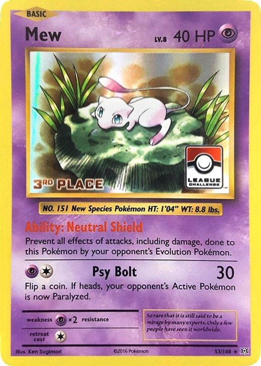 Mew 53 108 League Challenge 3rd Place (053/108) [PR]