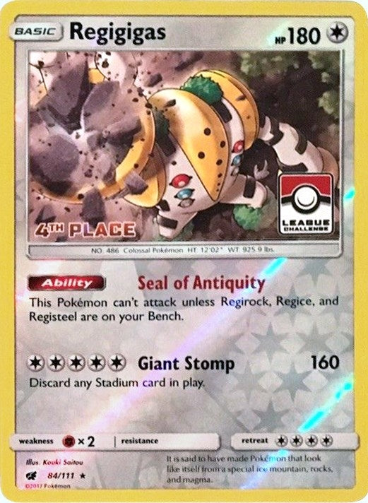 Regigigas 84 111 League Challenge 4th Place (084/111) [PR]