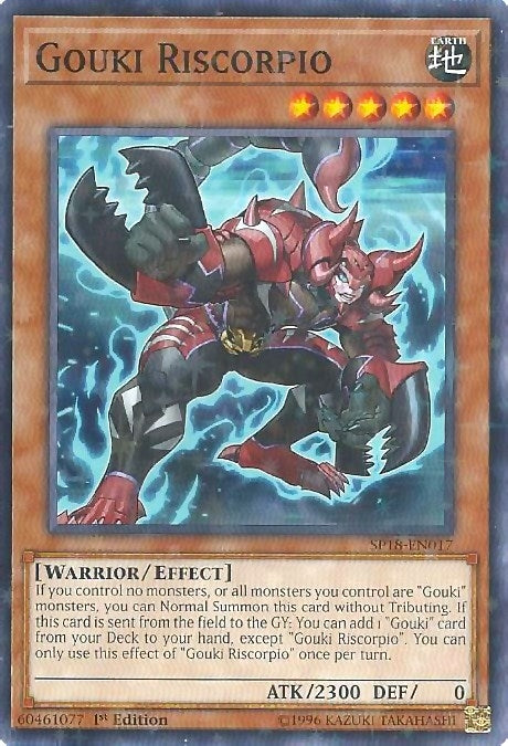 Gouki Riscorpio (Starfoil) [SP18-EN017] Starfoil Rare