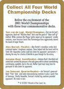 2001 World Championship Advertisement Card [WCD]