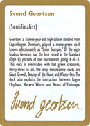 1997 Svend Geertsen Biography Card [WCD]