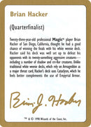 1998 Brian Hacker Biography Card [WCD]