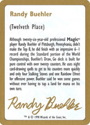 1998 Randy Buehler Biography Card [WCD]