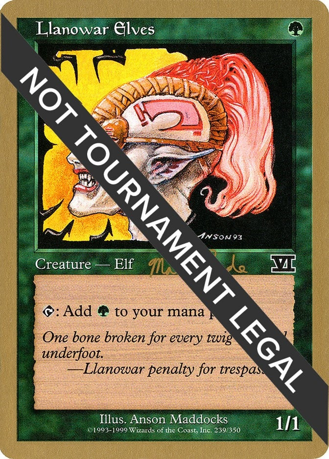 Llanowar Elves 1999 Matt Linde 6ED [WCD]