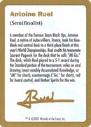 2001 Antoine Ruel Biography Card [WCD]