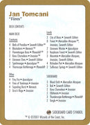 2001 Jan Tomcani Decklist Card [WCD]