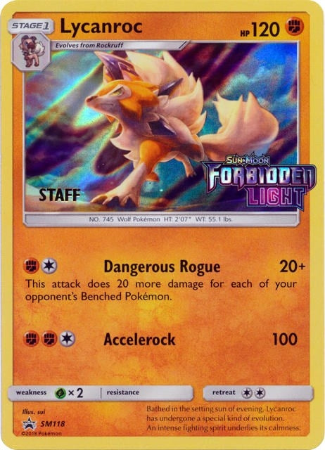 Lycanroc SM118 Prerelease Staff (SM118) [SMP]