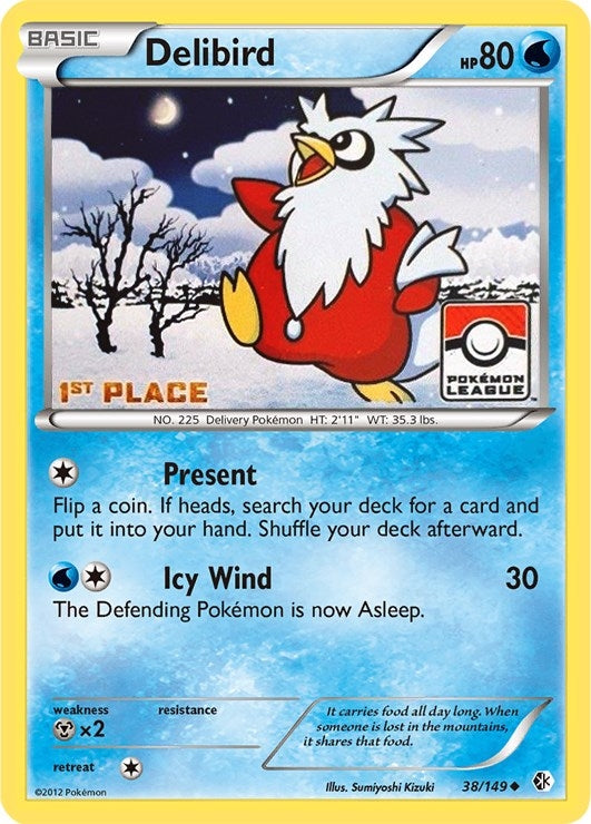 Delibird 38 149 Pokemon League 1st Place (038/149) [PR]