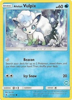 Alolan Vulpix 29 (21/145) [SMK2]