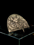 Raven Skull Badge - Warhammer 40K Inspired Brass Engraved Pin
