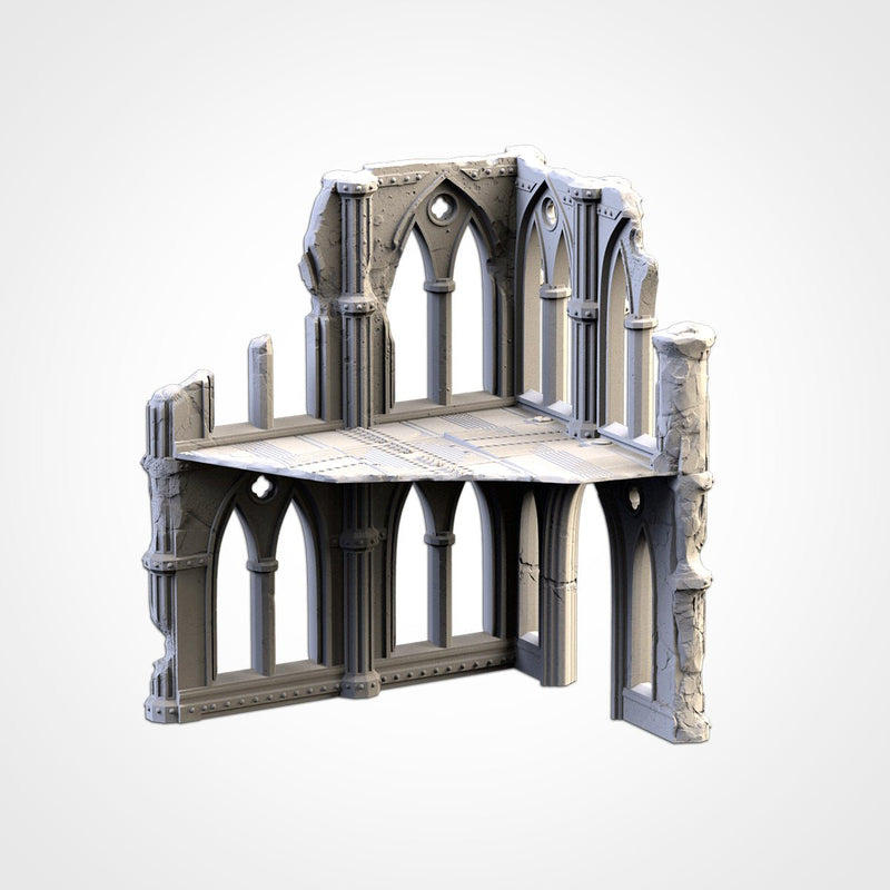 Cathedral Ruins 02 3D printed terrain view 16