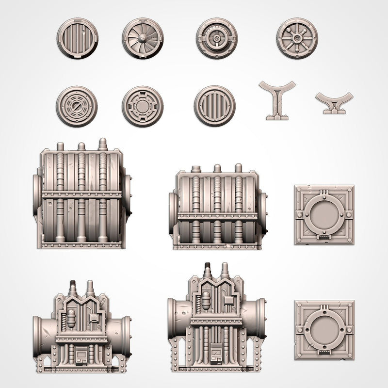Modular Pipes 3D printed terrain view 16