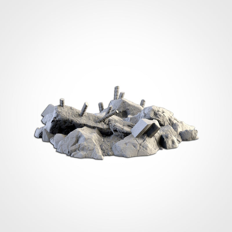 City Debris 3D printed terrain view 16