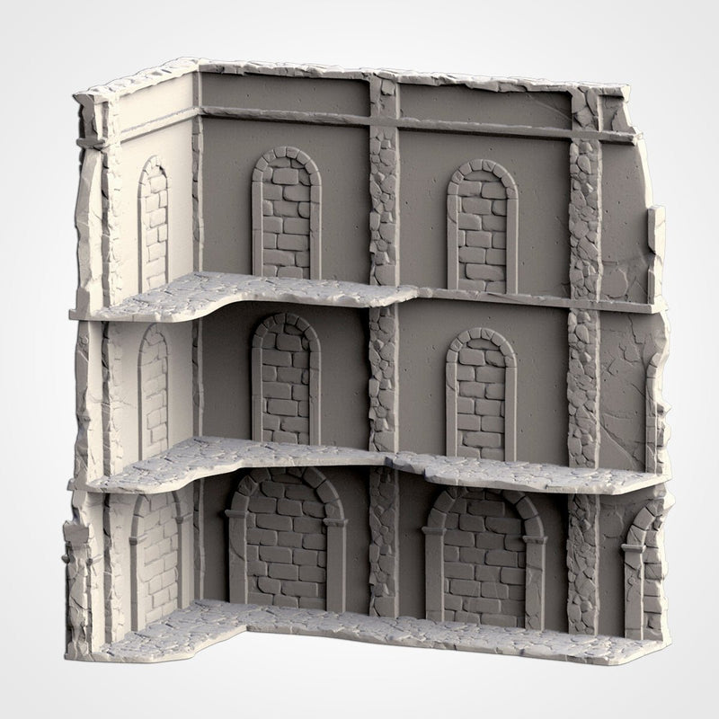 Classic Ruins WTC Set 01 3D printed terrain view 16