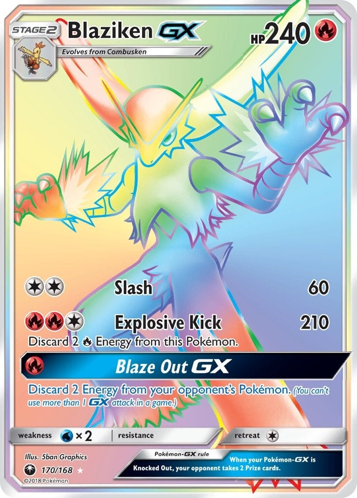 Blaziken GX (Secret) (170/168) (SM - Celestial Storm)