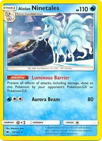 Alolan Ninetales 28 147 Cracked Ice Holo (028/147) [PR]