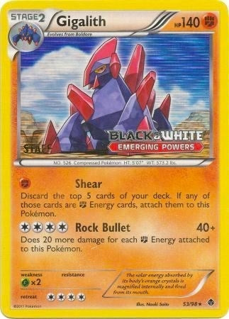 Gigalith 53 98 Prerelease Staff (53/98) [PR]