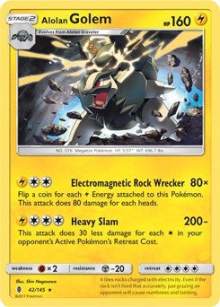 Alolan Golem 42 145 Cosmos Holo (042/145) [BLE]
