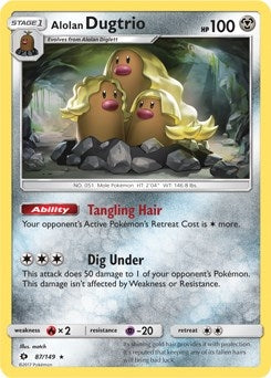 Alolan Dugtrio 87 149 Cosmos Holo (087/149) [BLE]
