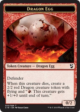 Dragon Egg Dragon Double sided Token [C18]