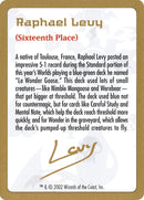 2002 Raphael Levy Biography Card [WCD]